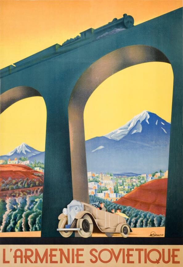 Soviet Armenia / L&rsquo;Arm&eacute;nie Sovi&eacute;tique — Intourist poster, 1935/36
