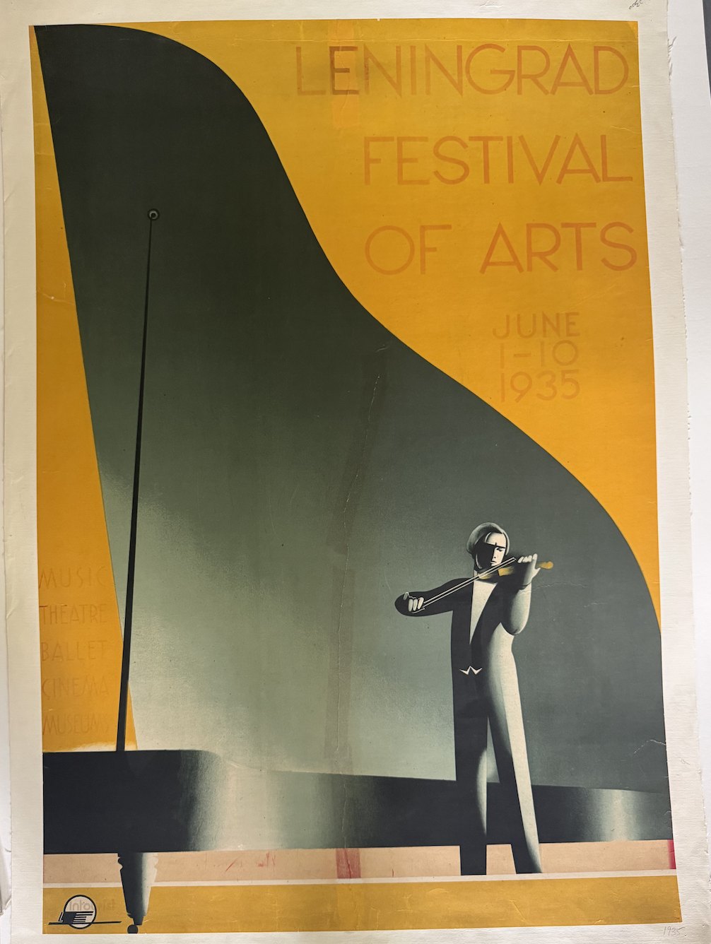 Leningrad Festival of Arts — Intourist poster, 1935