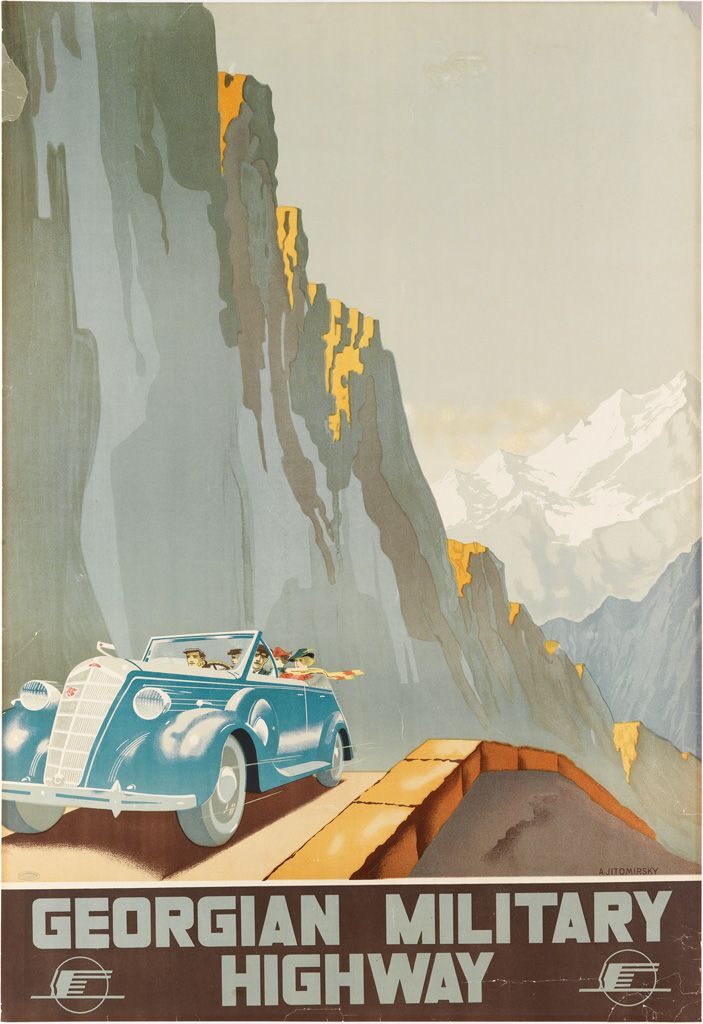 Georgian Military Highway — Intourist poster, 1939