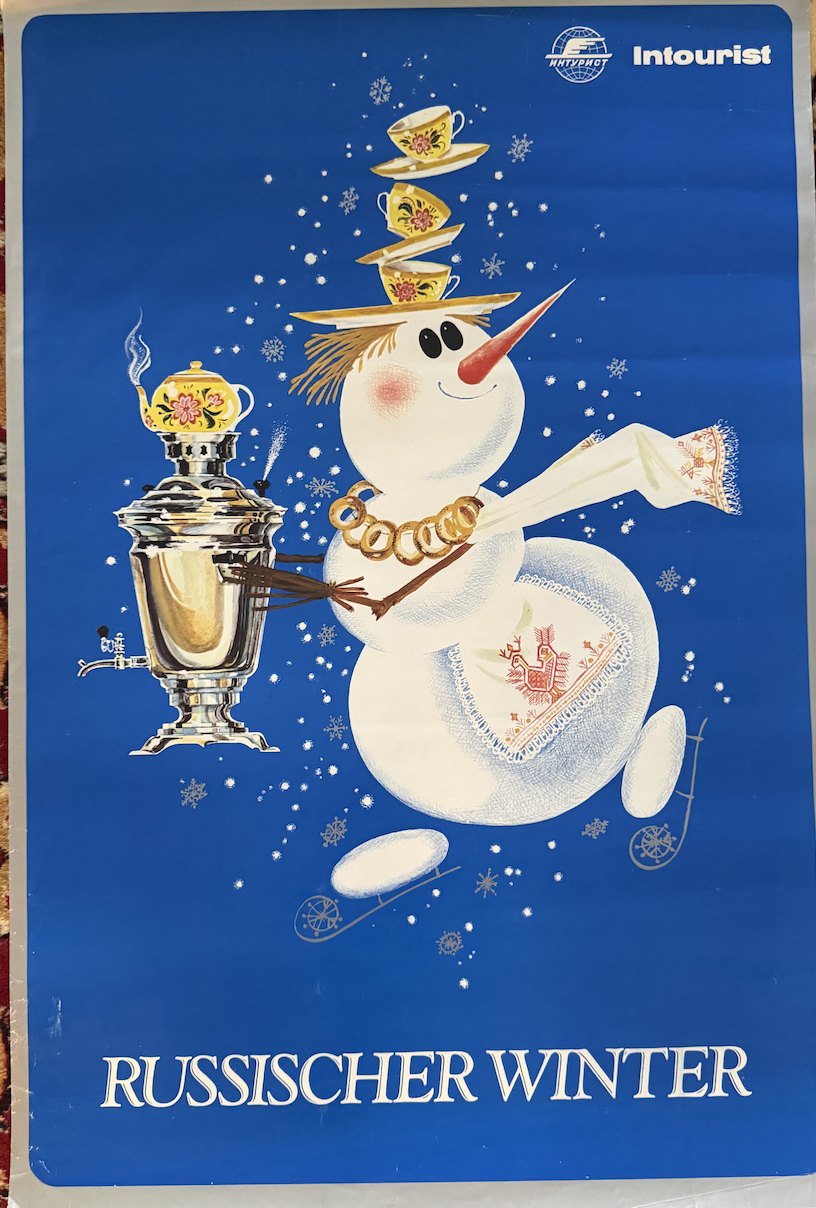 Russischer Winter — Intourist poster, 1960s