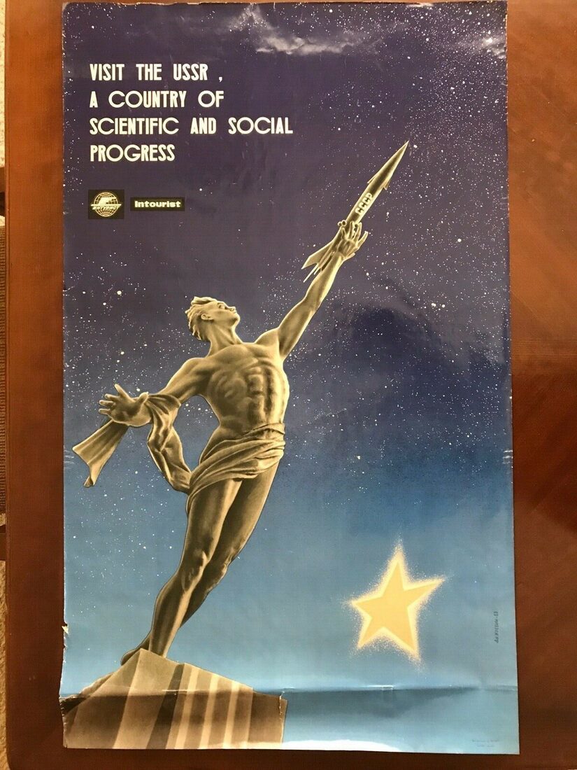 A Country of Scientific and Social Progress — Intourist poster, 1963/64