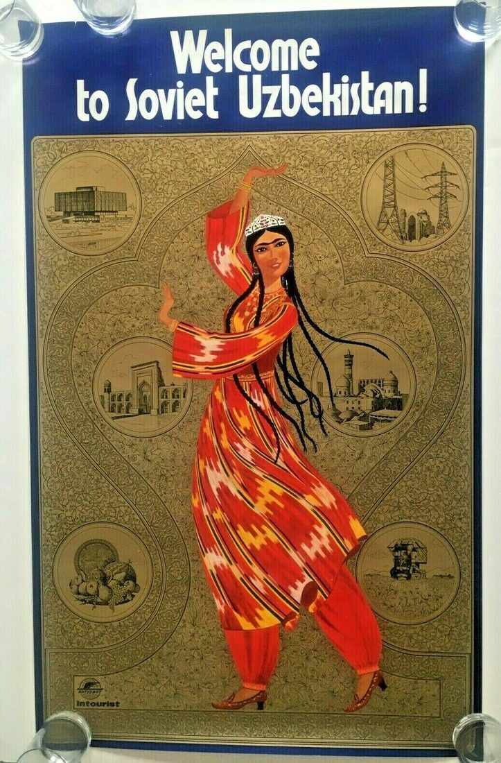 Soviet Uzbekistan — Intourist poster, 1970s